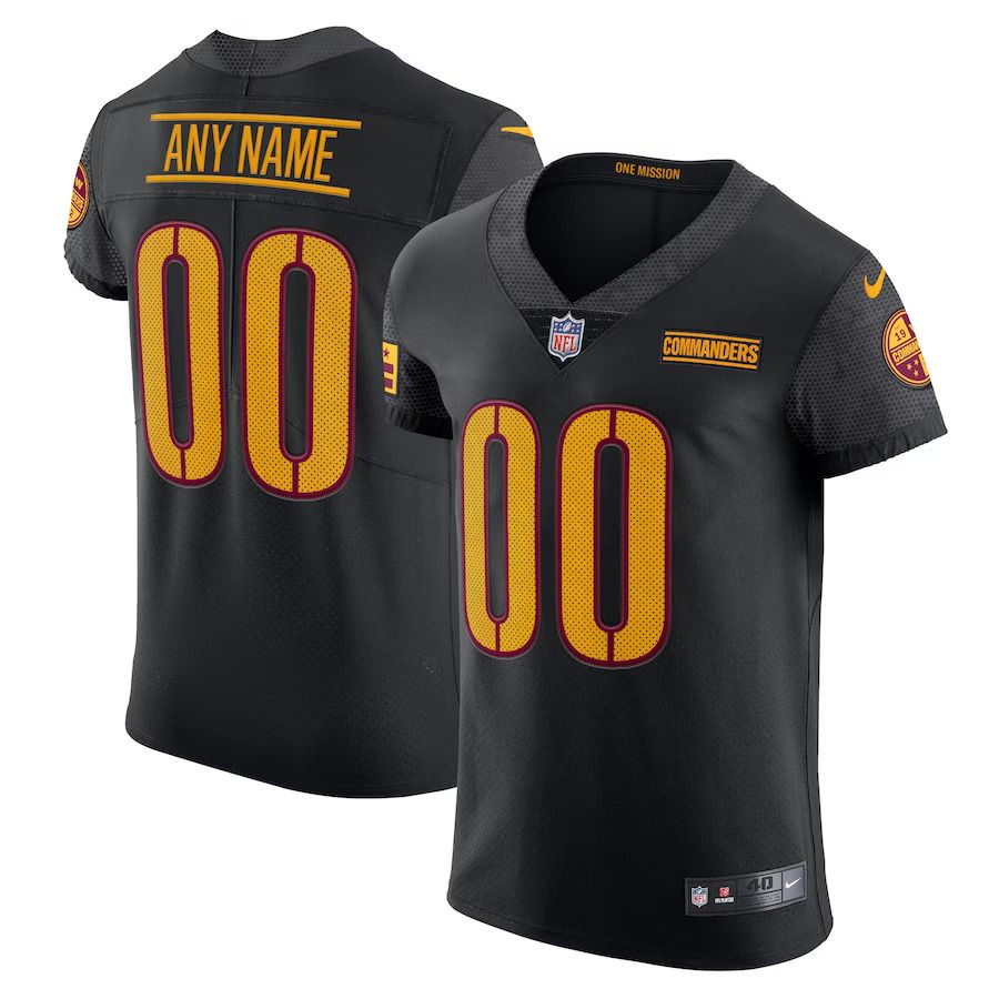 Men Washington Commanders Nike Black Vapor Untouchable Elite Custom Alternate NFL Jersey->women nfl jersey->Women Jersey